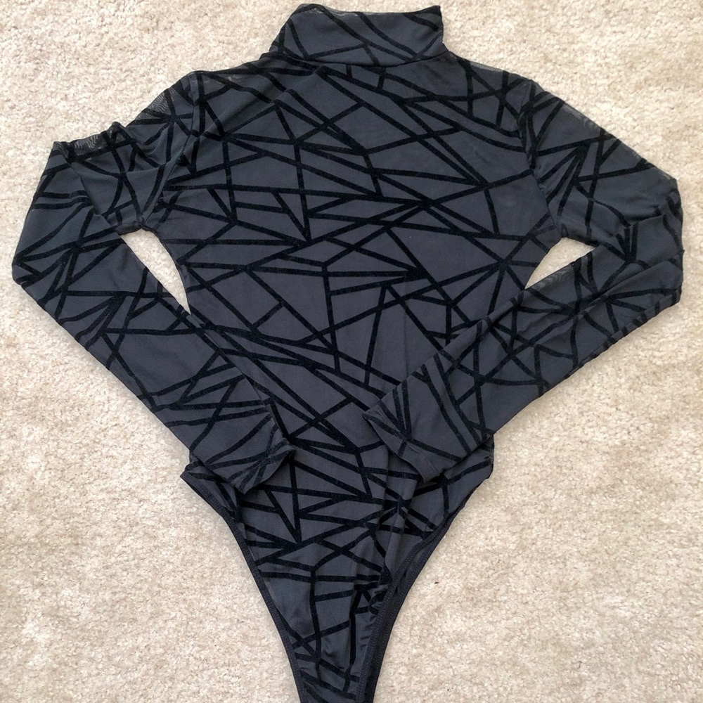 Sheer Turtle Neck Body Suit